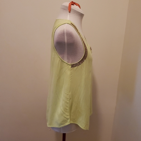 📣5 for $20!📣 iZByer Bright Lime Tank Top, L - Picture 2 of 3